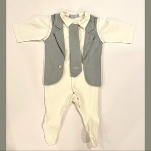 Baby boy footed one-piece 1-3 m